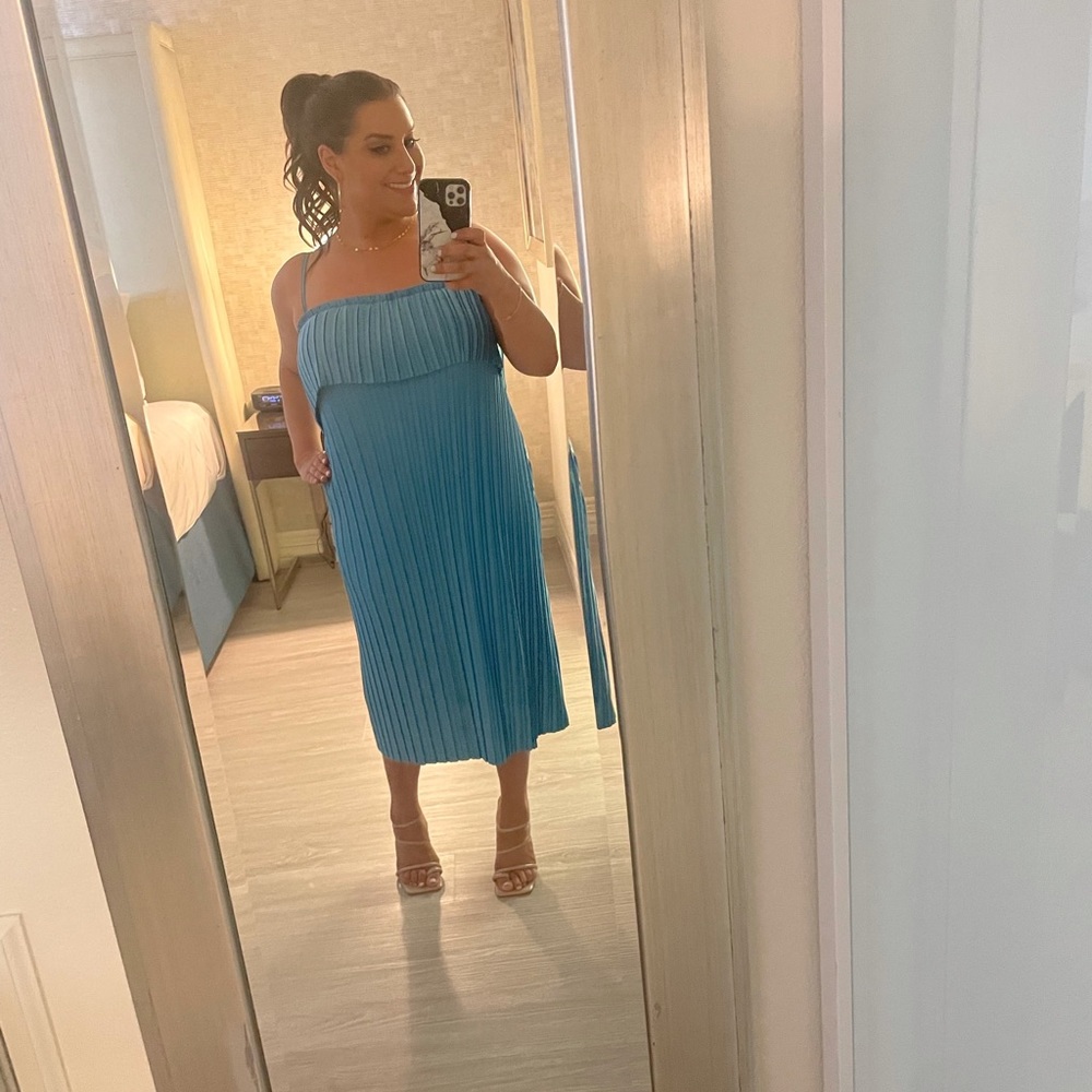 Bought from Nordstrom. Blue midi dress. Brand- Prime . Size Medium
